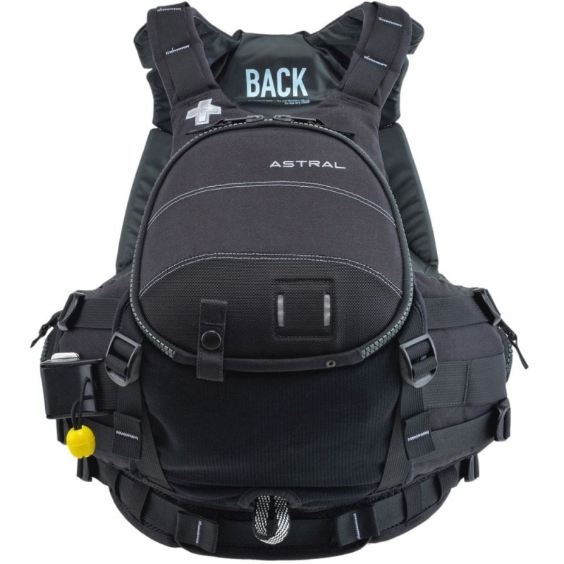 Gilet de kayak rivière Greenjacket noir, de la marque Astral de face