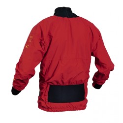 Anorak de rivière rogue ion de la marque Hiko rouge vu de derrière